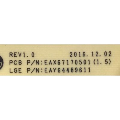 FUENTE PARA TV LG NUMERO DE PARTE  EAY64489611 / EAX67170501 / LGP65H-17SU16 / PANEL LC650EQF (YK)(M1) / MODELO 65SJ9500-UA.BUSYLJR / 65SJ9500-UA / 65SJ9500 - Imagen 2